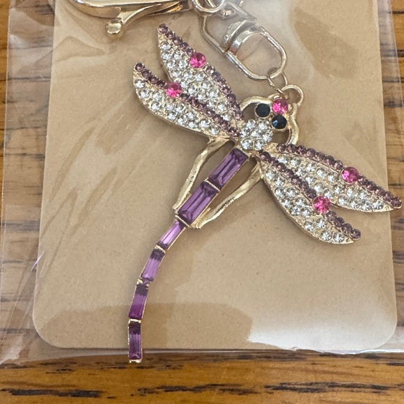 Accessories - Purple and Pink Dragonfly Keychain